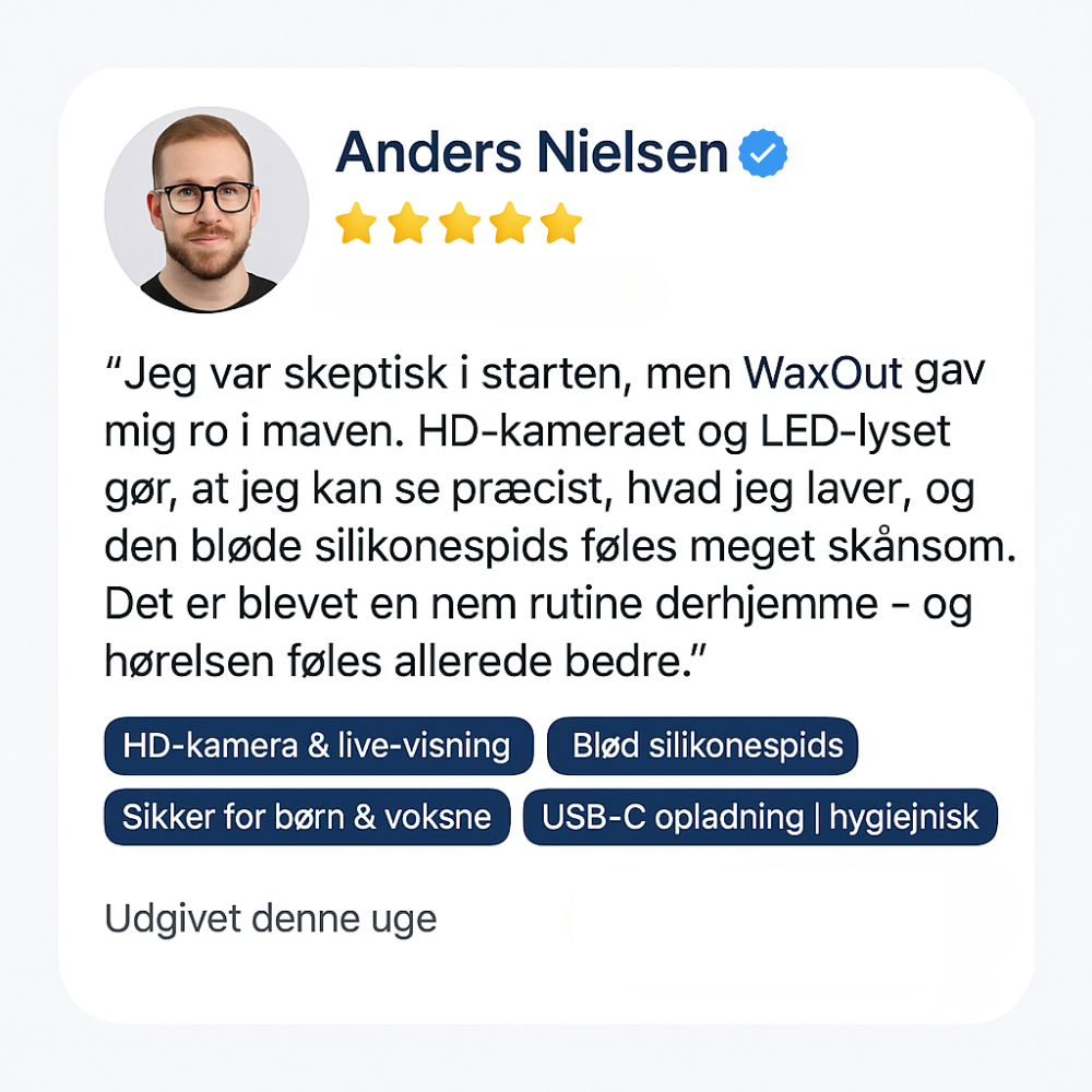 WaxOut™ – Sikker, smart ørenrensning